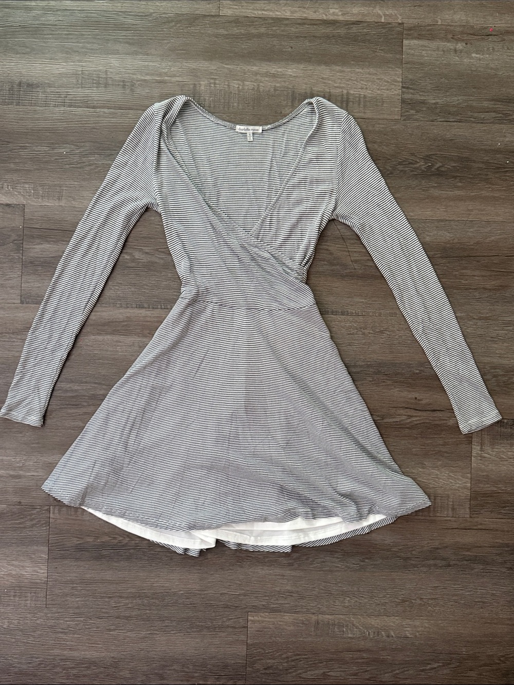 strip wrap skater dress
